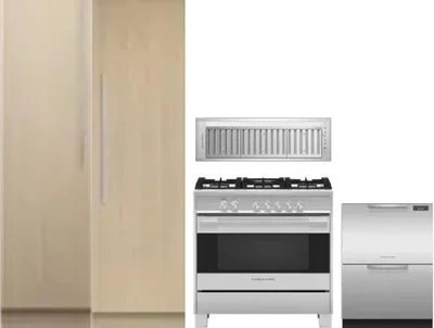 5 Piece Package Includes Refrigerator, Freezer, Range, Hood And Dishwasher